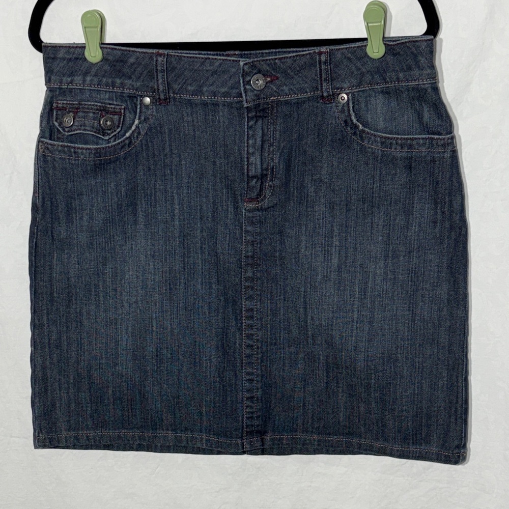 Axcess Dark Blue Denim Mini Skirt